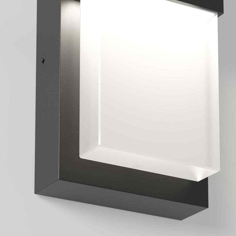 Artika Mazza Black Modern LED Outdoor Garage and Porch Light Lantern Sconce