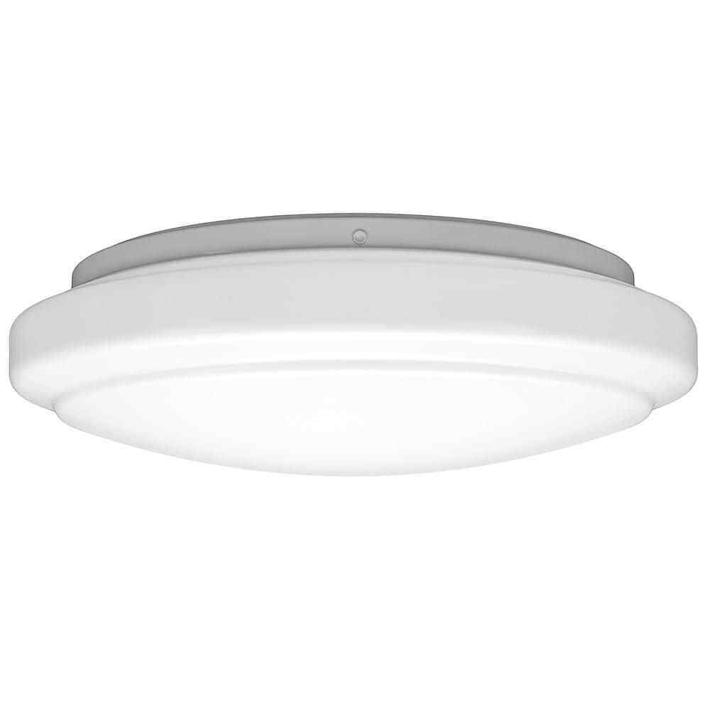 Commercial Electric 12 in White Round Closet Light LED Flush Mount Ceiling Light