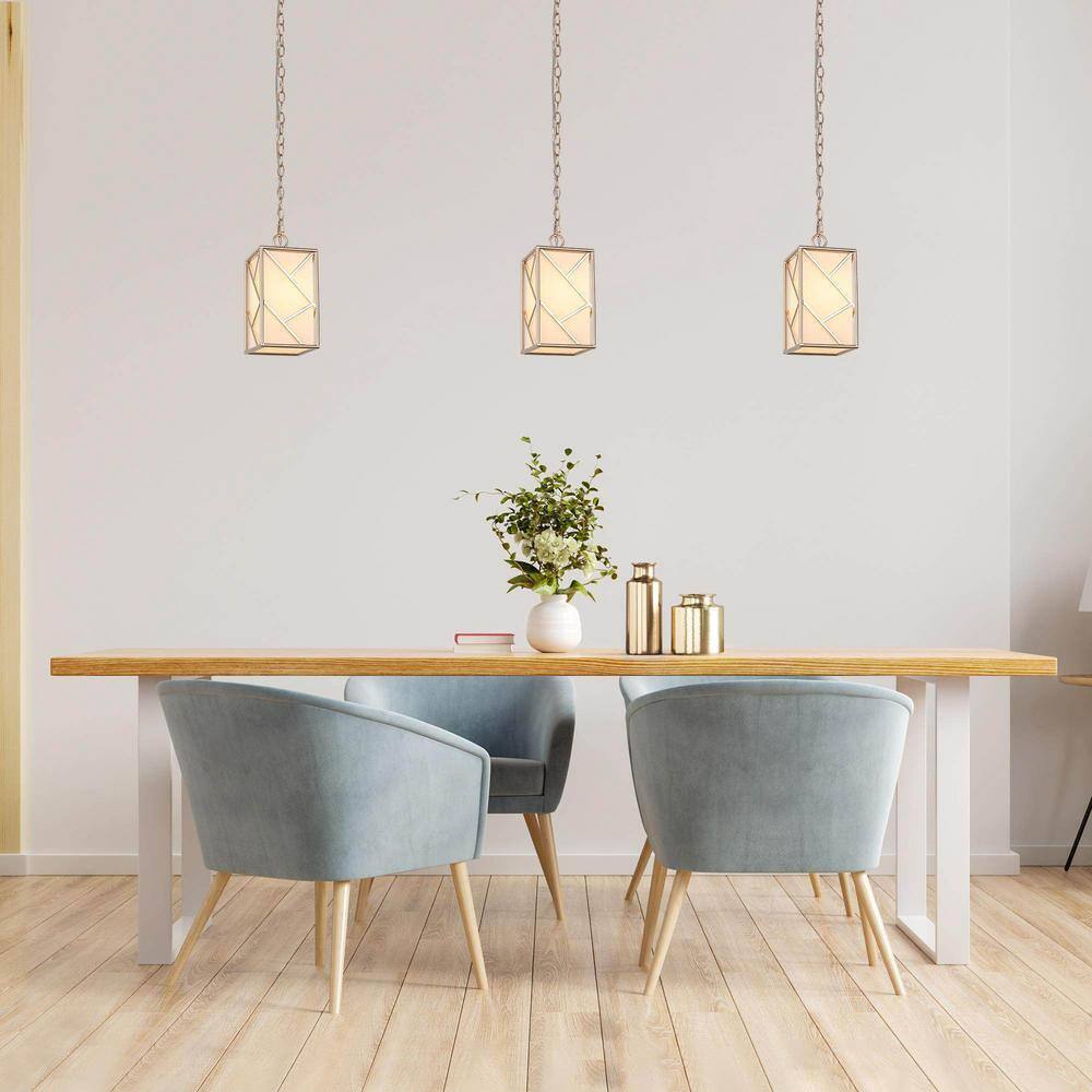 Uolfin Gold 1-Light Modern Geometric Lantern Kitchen Island Pendant Light