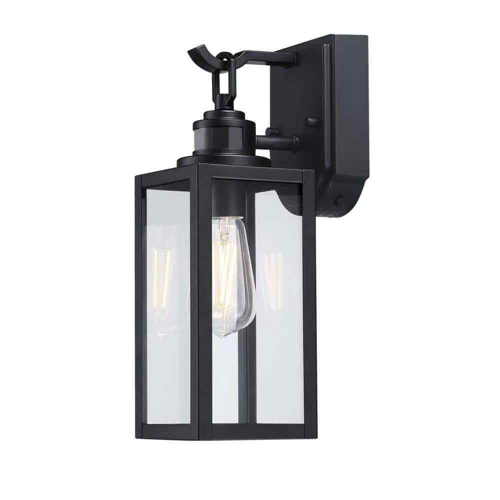 Westinghouse Lighting Victoria 1-Light Matte Black Outdoor Wall Lantern Sconce