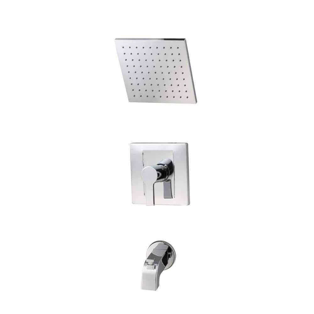 Glacier Bay Single-Handle 1-Spray Tub and Shower Faucet in Chrome Valve Included