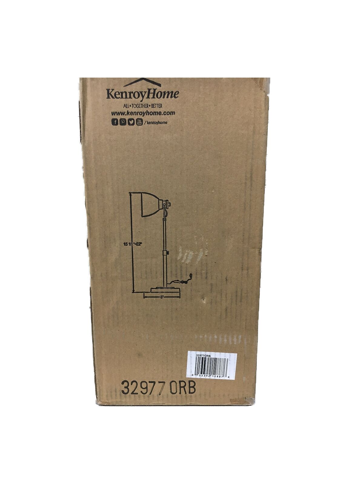 Kenroy Home Polk 15 in. Bronze Indoor Desk Lamp with Bronze Shade 32977ORB