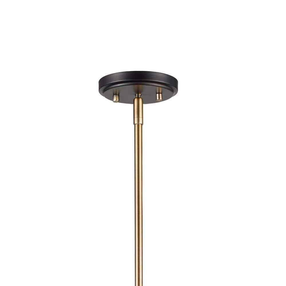 Bel Air Lighting Ackerman 4-Light Oil Rubbed Bronze Antique Brass Pendant Light