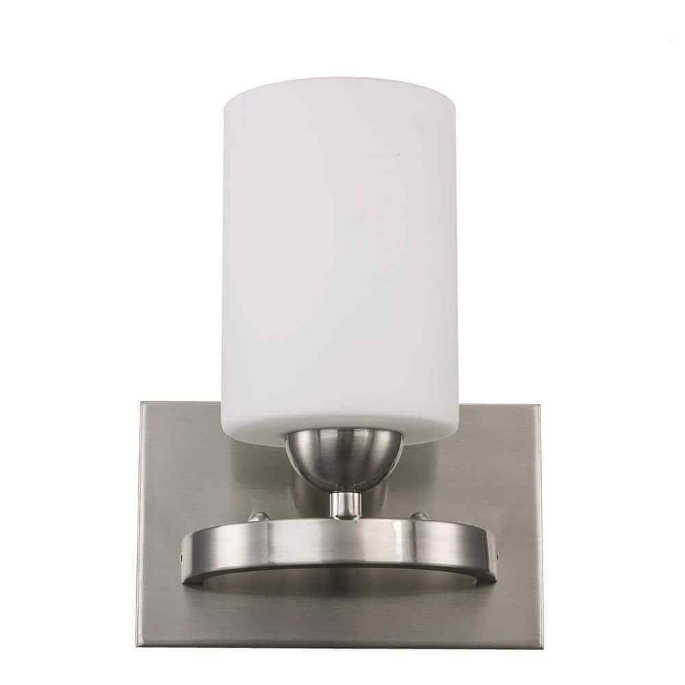 Bel Air Lighting Moonlight 1-Light Brushed Nickel Wall Sconce Light Fixture