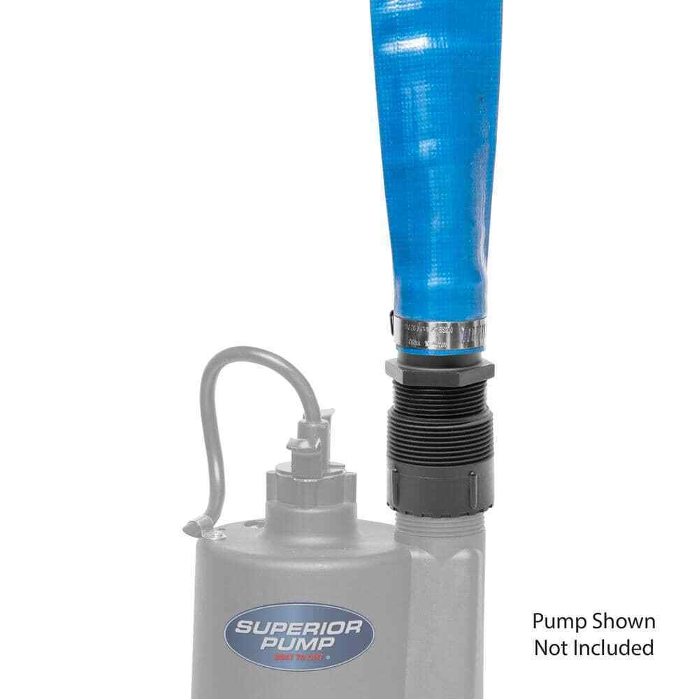 Superior Pump 1-1/2 in. x 25 ft. Lay-Flat Discharge Hose Kit 99621