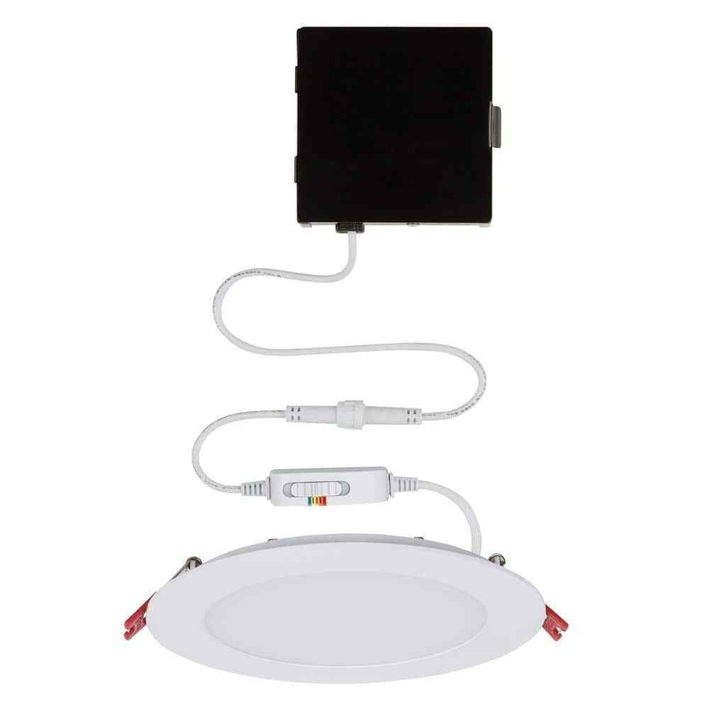 Commercial Electric Ultra Slim 6 in. Selectable CCT LED Recessed Lighting Kit