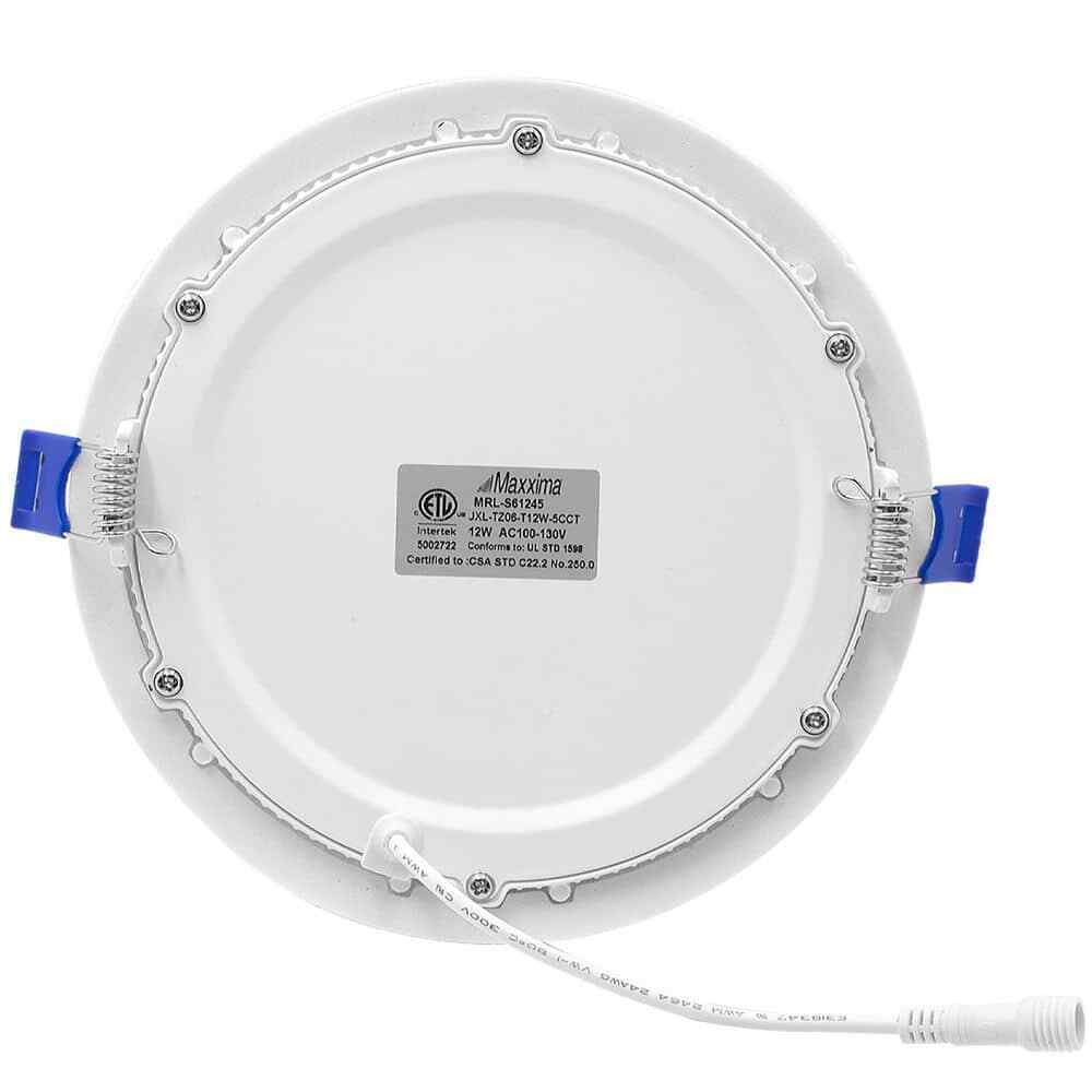 Maxxima 6 in. Slim Round 2700K to 5000K IC Rated Canless Recessed LED Kit