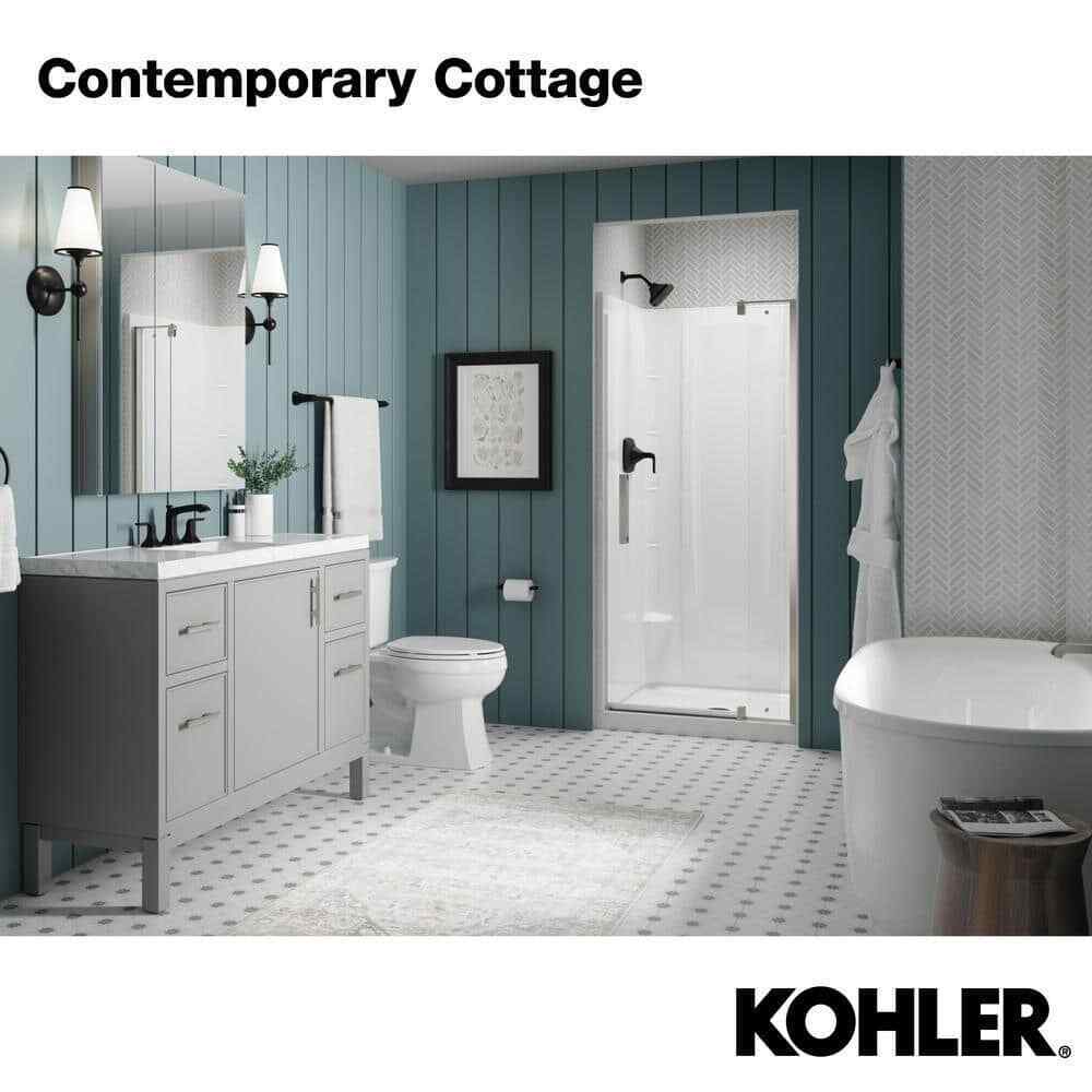 KOHLER Rubicon 8 in. 2-Handle Bathroom Faucet in Matte Black Valve Included