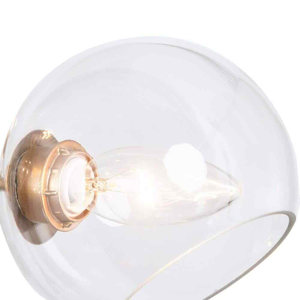 Uolfin Modern Gold Dining Room Chandelier Bubble 31.5 in. 6-Light Chandelier