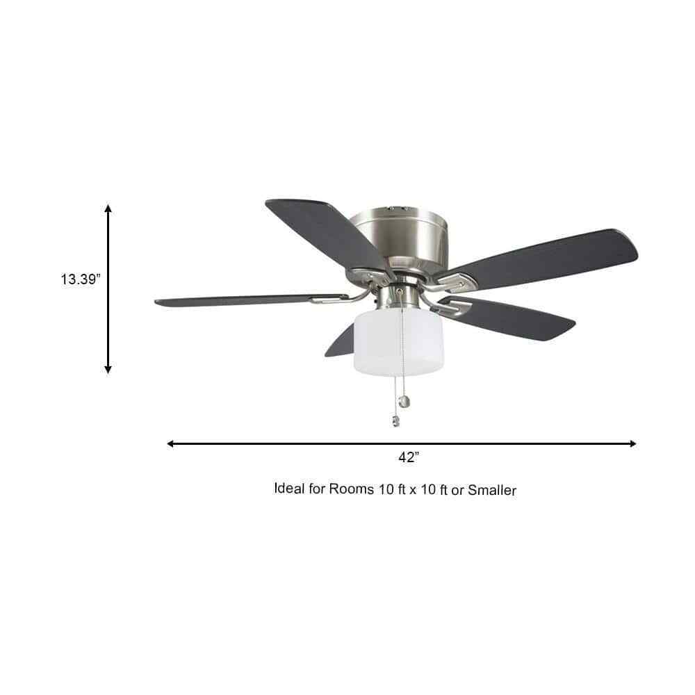 Bellina 42 in. Brushed Nickel Ceiling Fan with Light Kit RH5H1-BN