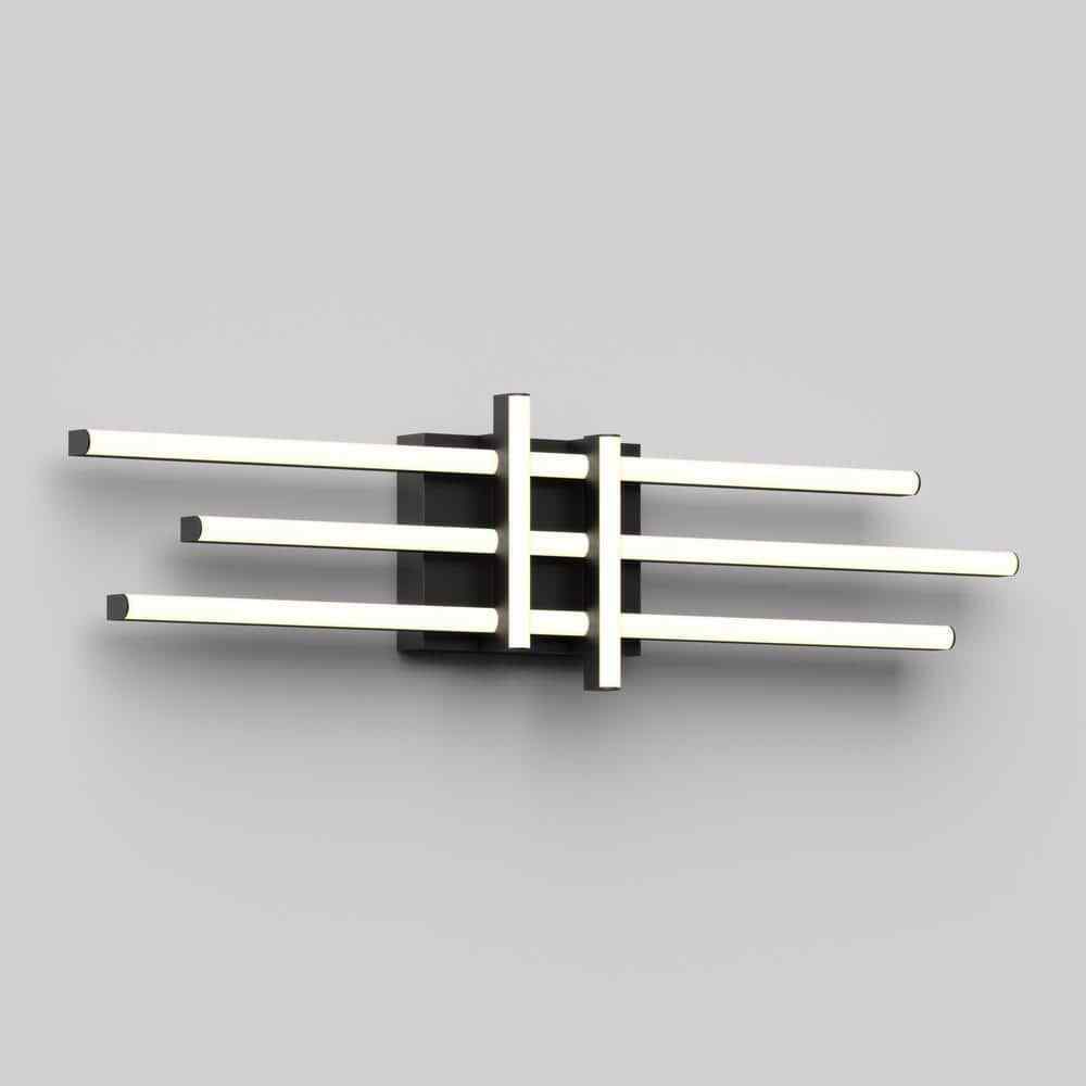 Artika Grid 27 in. Light Matte Black LED 3 CCT Vanity Light Bar for Bathroom