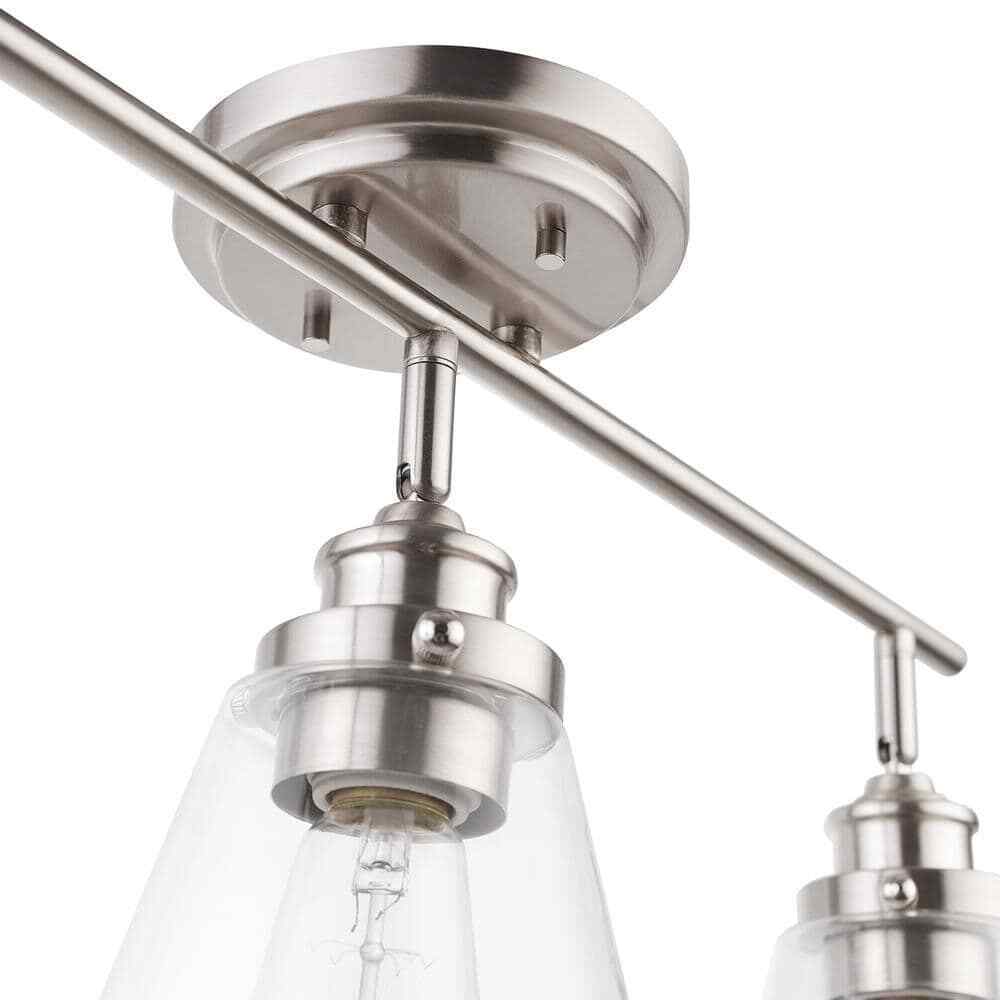 Globe Electric Jackson 2 ft. 3-Light Brushed Nickel Fixed Track Lighting Kit