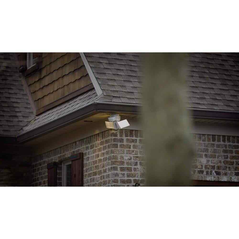 SECUR360 2000 Lumens LED Motion Sensor Wired Edge Lit White Security Flood Light