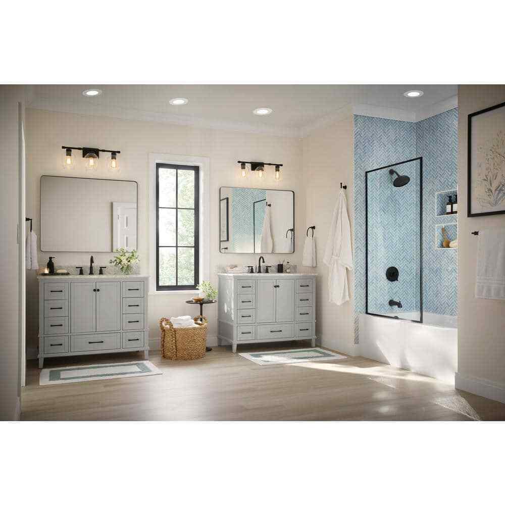 Commercial Electric 5/6 in. Integrated LED White Dimmable Recessed Light Trim