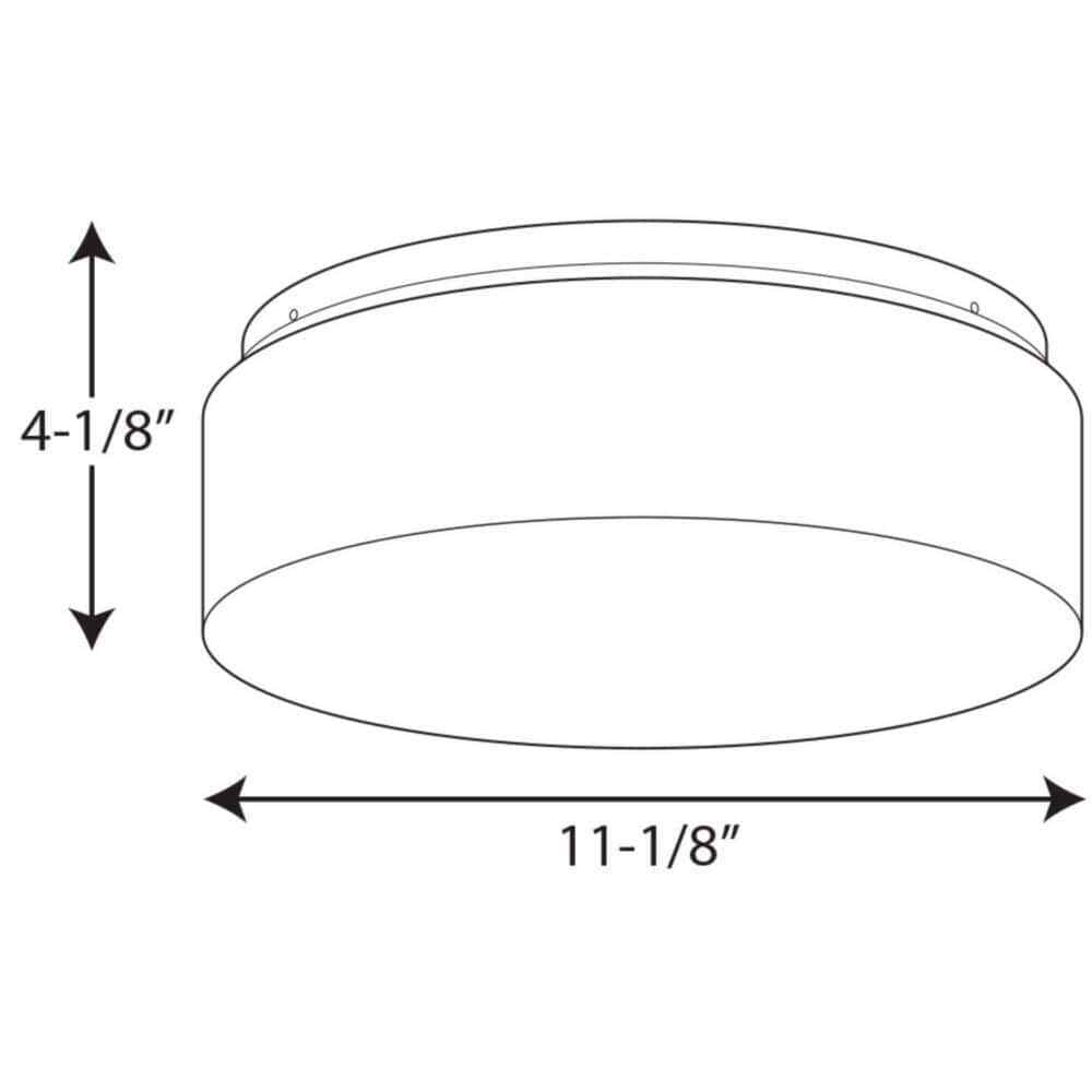 Progress Lighting LED Drums Black Integrated LED Flush Mount