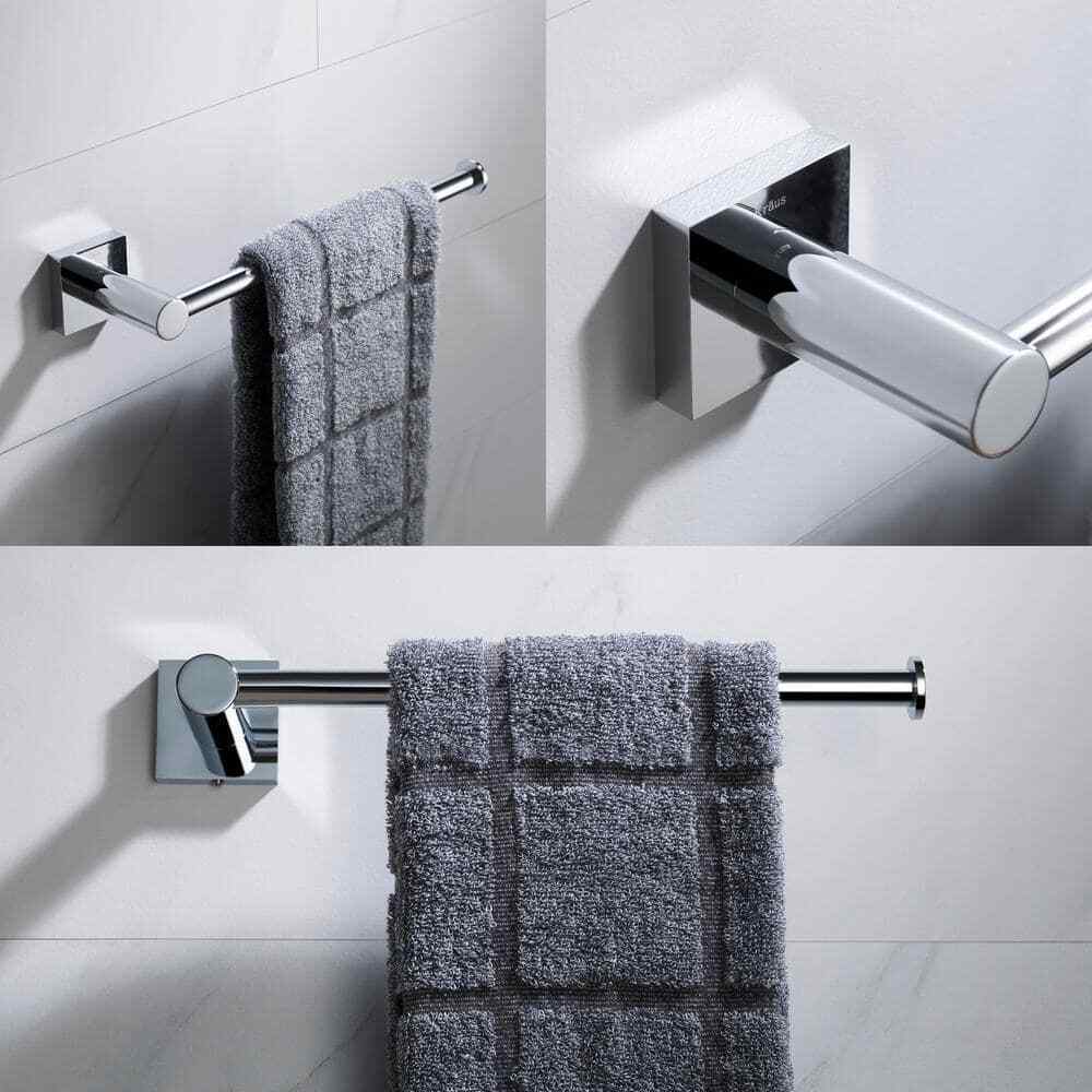 KRAUS Ventus Bathroom 10.5 in. Towel Bar in Chrome KEA-17725CH