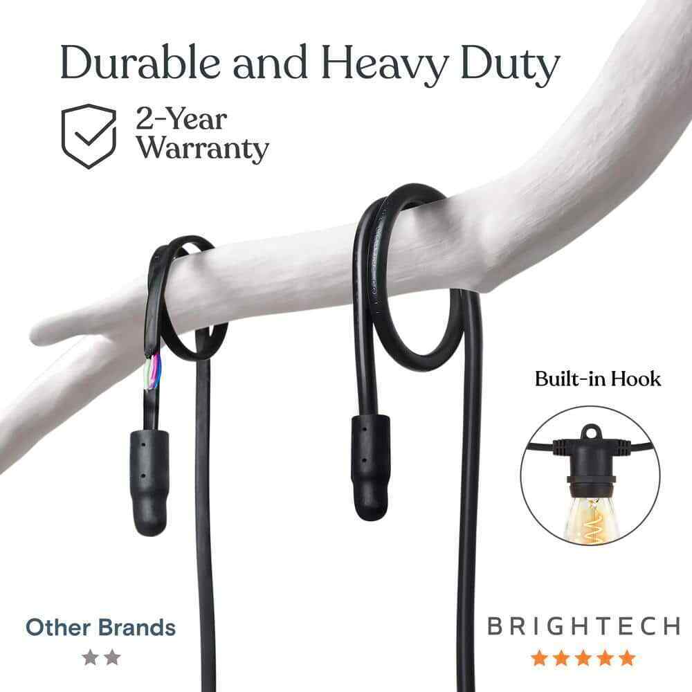 Brightech Ambience Pro 15-Light 48 ft. Outdoor Solar LED Edison String Light