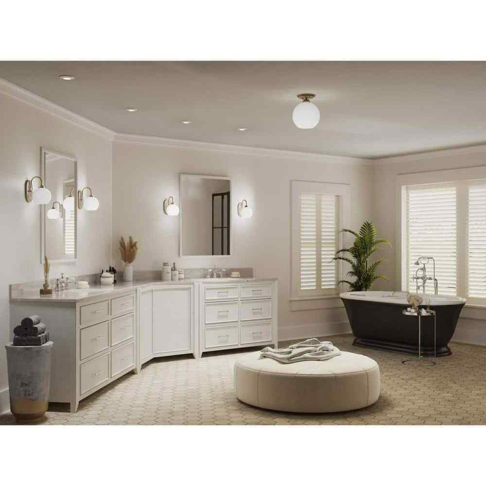 Progress Lighting Carisa Collection 7-3/8 in. 1-Light Mid Century Flush Mount