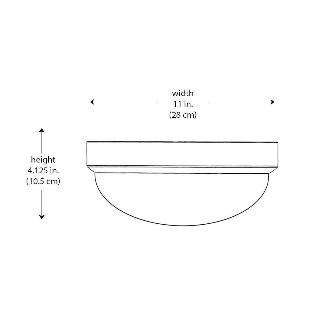 Bel Air Lighting Bliss 11 in. 1-Light Brushed Nickel Flush Mount Ceiling Light