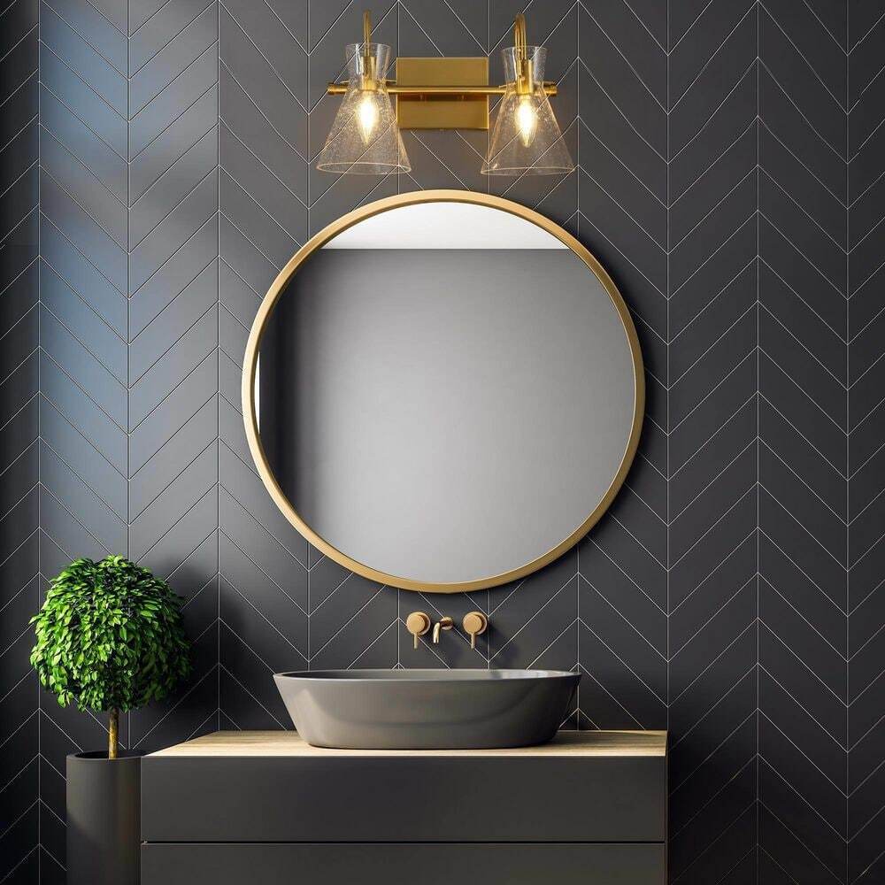 Uolfin Modern Gold Bathroom Vanity Light