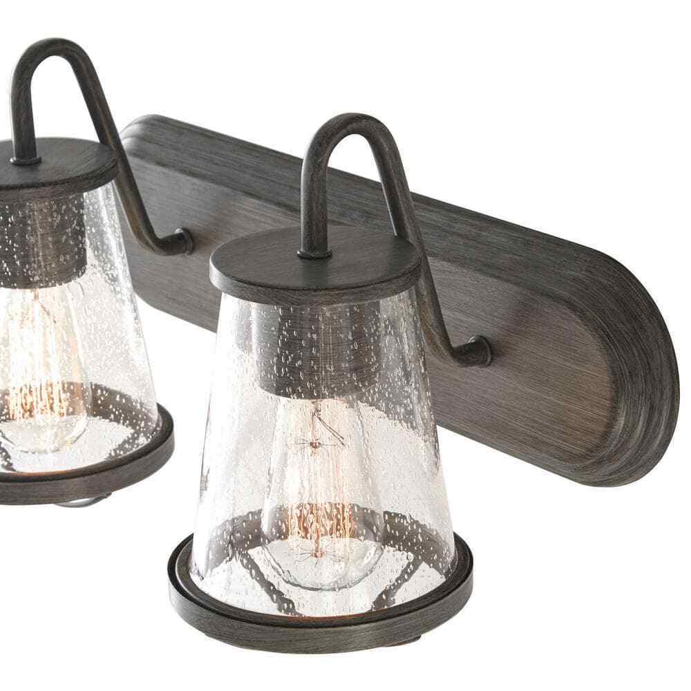 Home Decorators Georgina 18 in. 2-light Weathered Iron Industrial Indoor Vanity