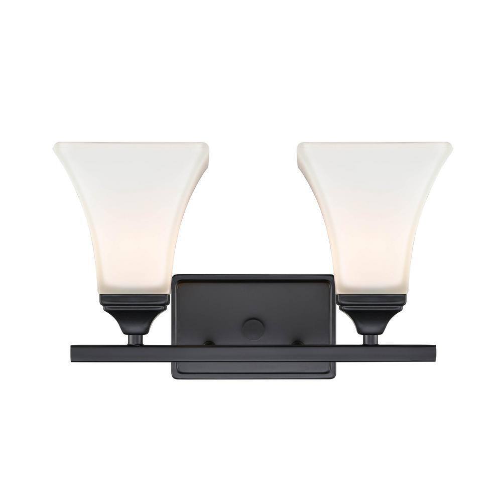 Millennium Lighting 14 in. 2-Light Matte Black Bathroom Vanity Light 632-MB