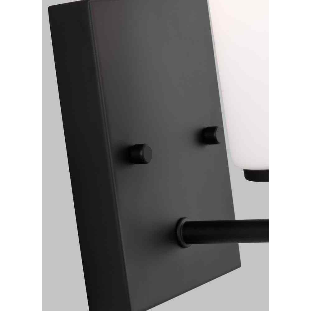Generation Lighting Alturas 4.375 in. 1-Light Modern Midnight Black Wall Sconce