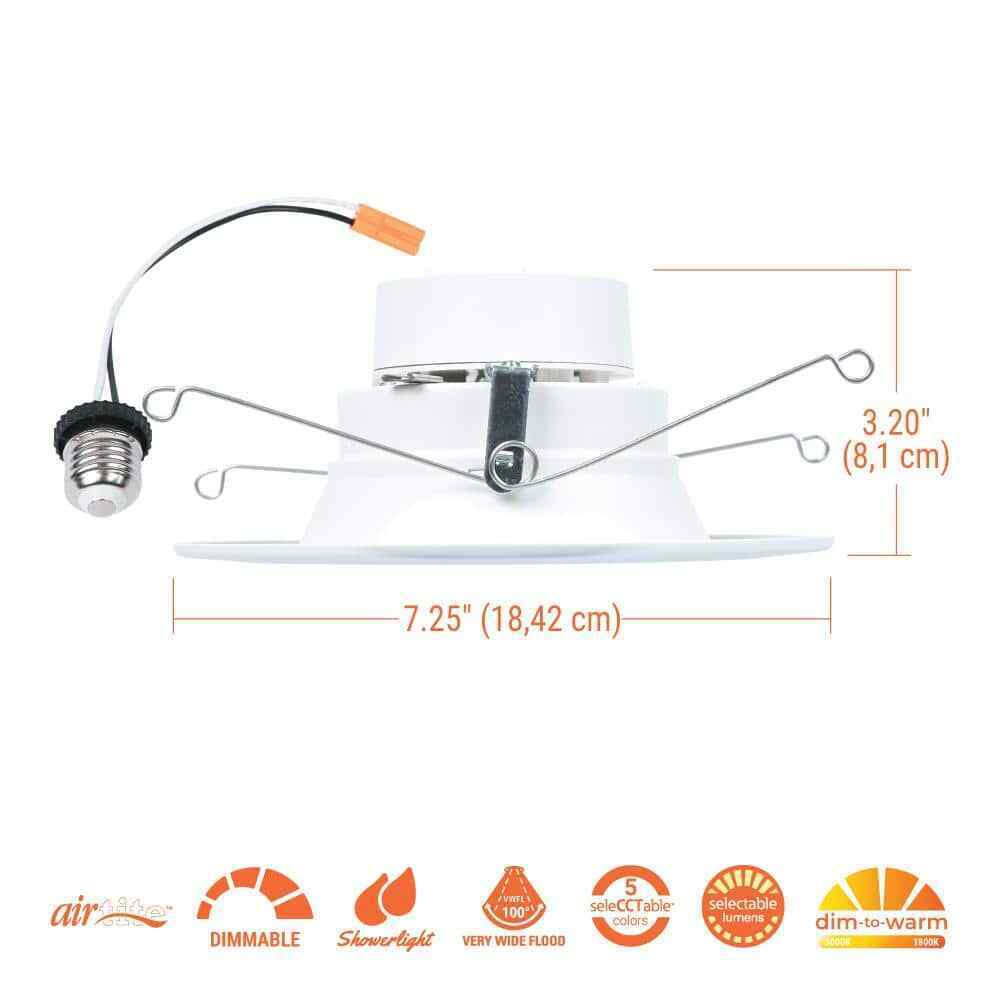 HALO RL56 Series 5/6 in. Recessed LED and Lumens Integrated LED Matte White