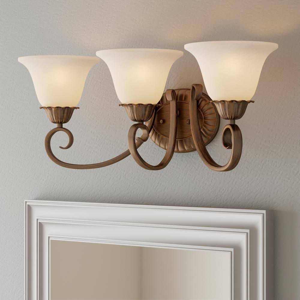 Westinghouse Regal Springs 3-Light Ebony Gold Wall Fixture