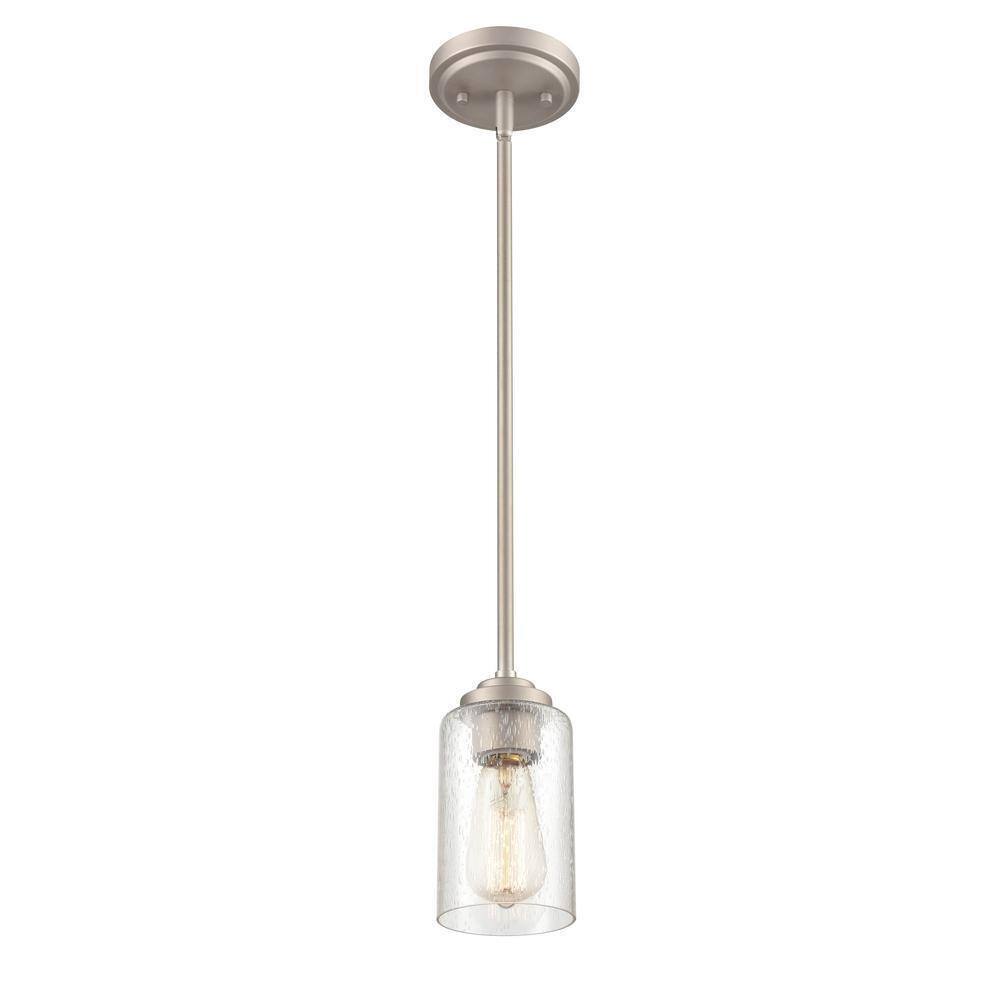 Millennium Lighting Moven 1-Light 5 in. Satin Nickel Hardwired Mini-Pendant
