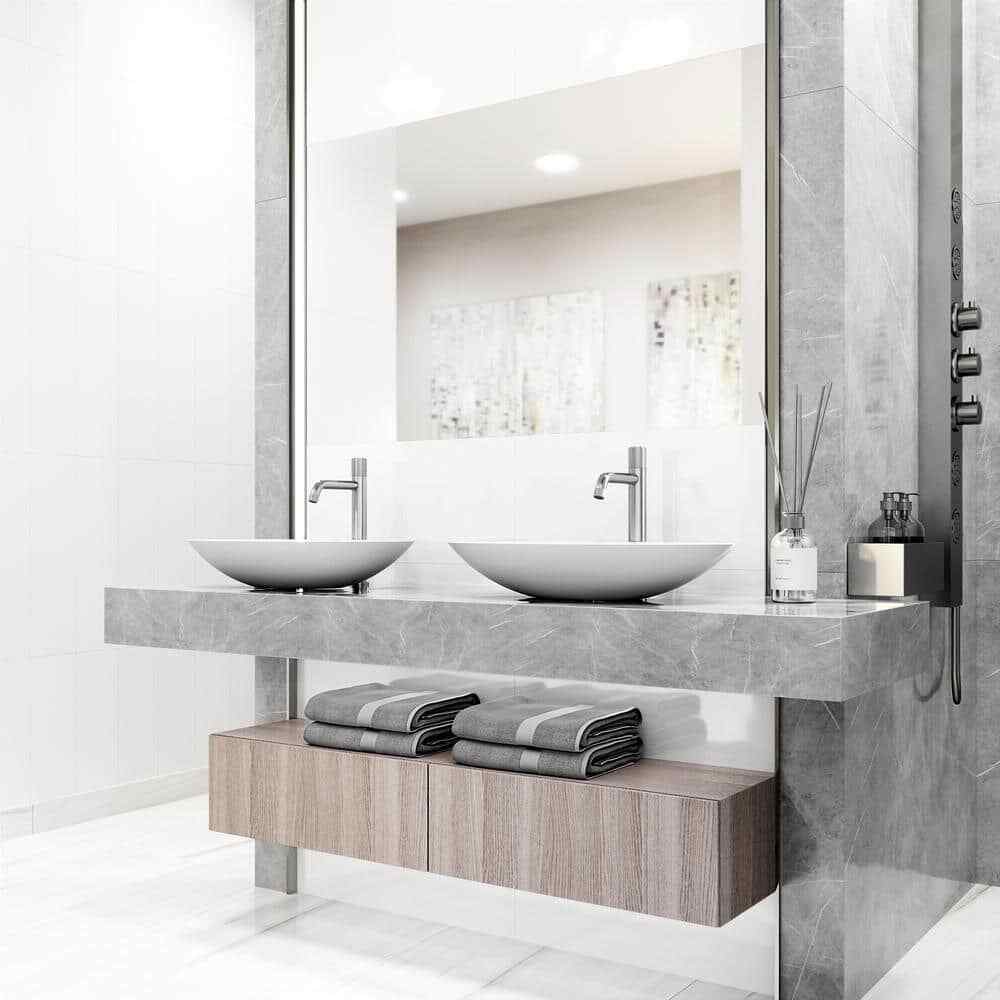 VIGO Apollo Single Handle Single-Hole Bathroom Vessel Faucet in Brushed Nickel