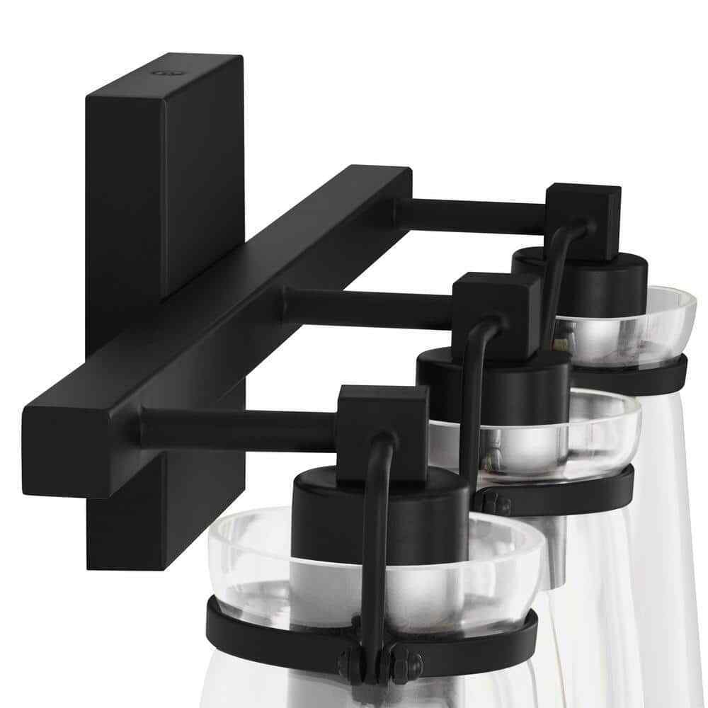 Home Decorators Collection Stonedale 20 in. 3-Light Black Vanity Light HDLI006