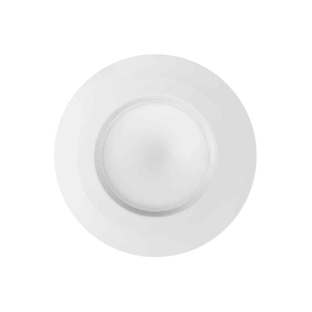 Commercial Electric 5/6 in. Integrated LED White Dimmable Recessed Light Trim