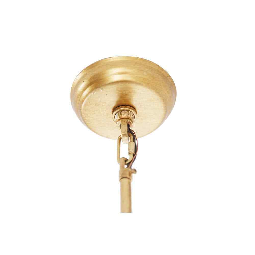 Oaks Aura Champlain Farmhouse 4-Light Golden Finish Bohemia Wood Chandelier