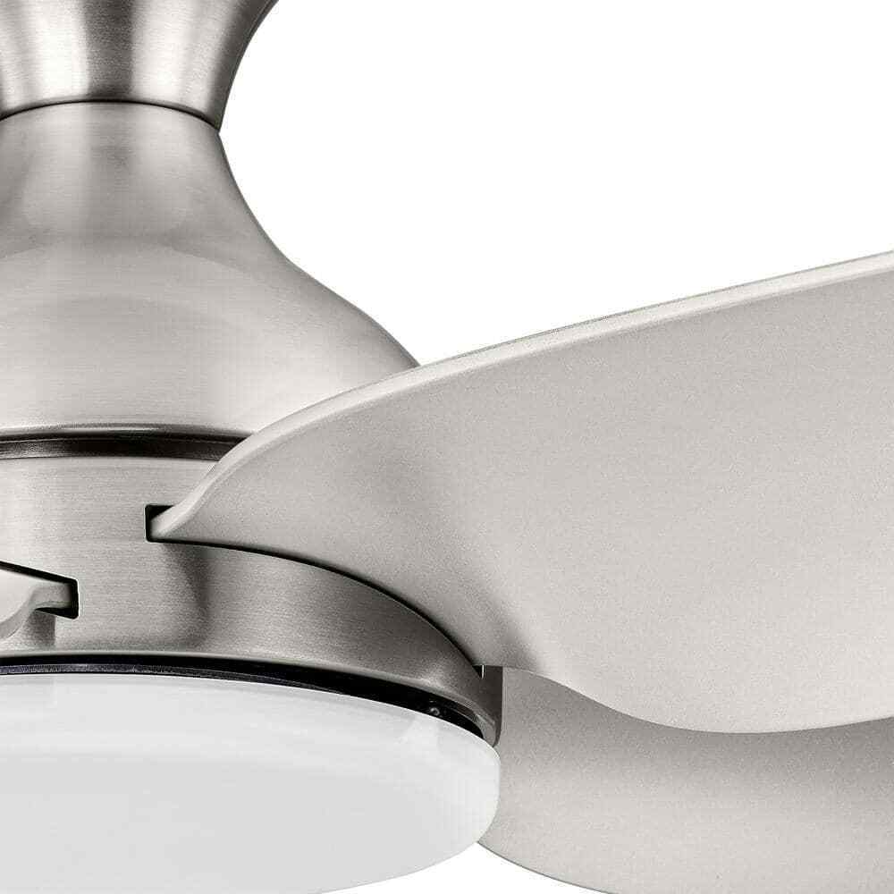 Hampton Bay Ceva 54 in. Indoor/Outdoor Brushed Ceiling Fan w/ Light and Remote