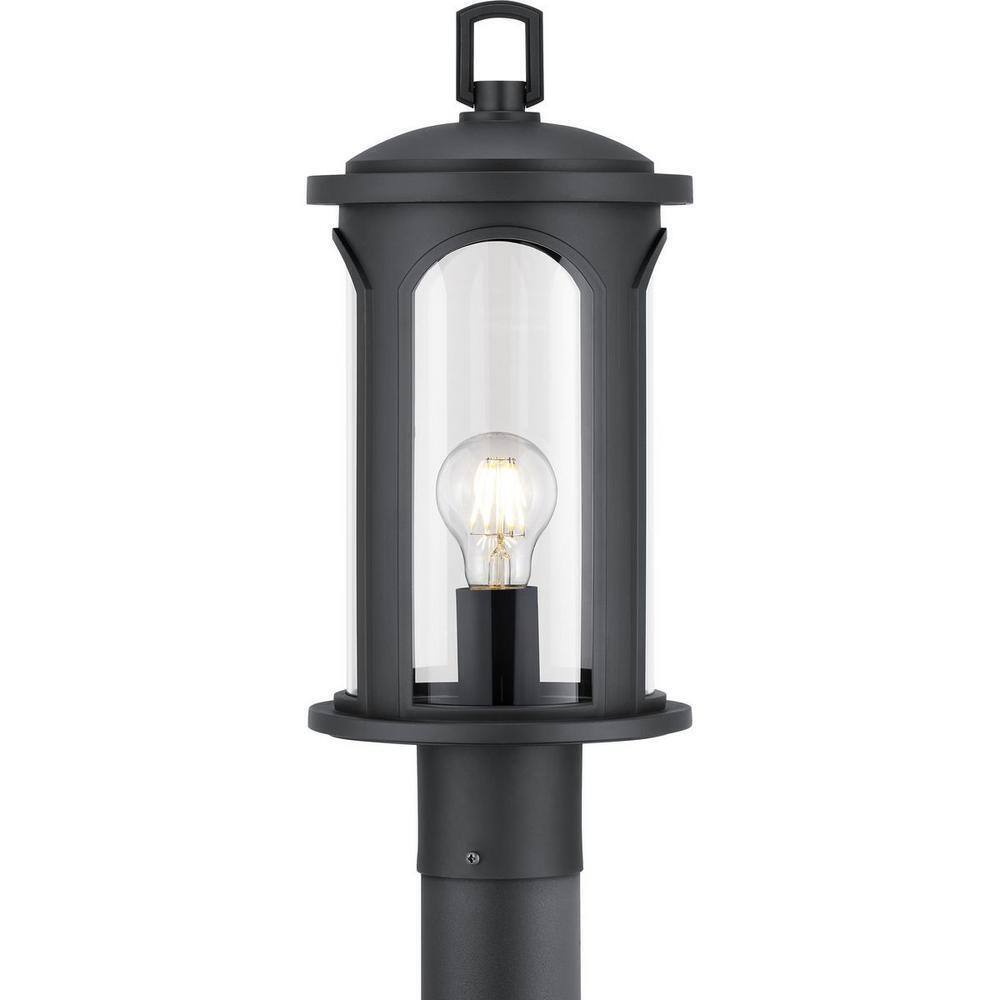 Progress Lighting Faywood 1-Light Matte Black Outdoor Post Lantern