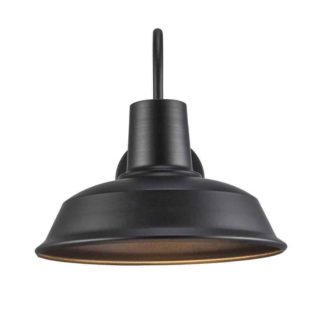 Bel Air Lighting Tacoma 1-Light Black Farmhouse Outdoor Barn Light Wall Sconce