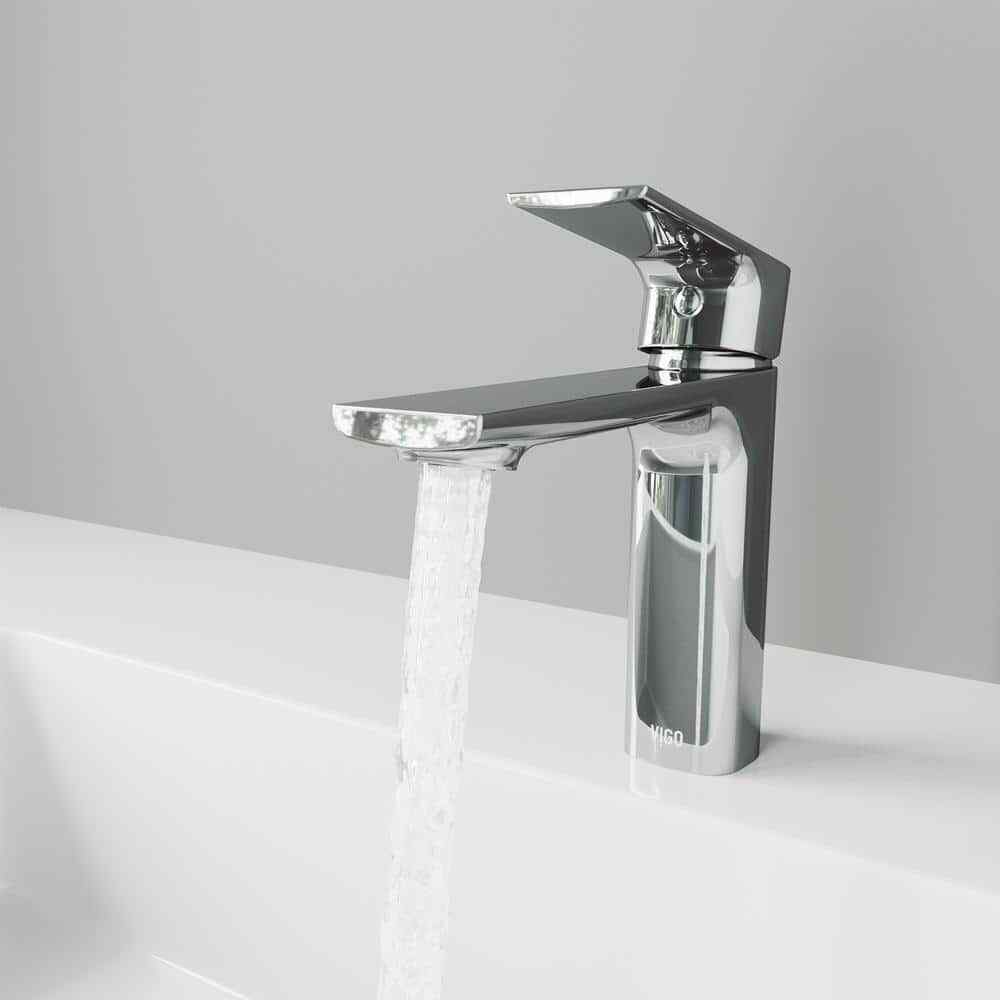 VIGO Davidson Single Handle Single-Hole Bathroom Faucet in Chrome VG01043CH