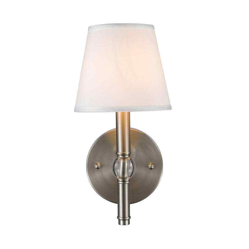 Golden Lighting Waverly Collection 1-Light Pewter Wall Sconce