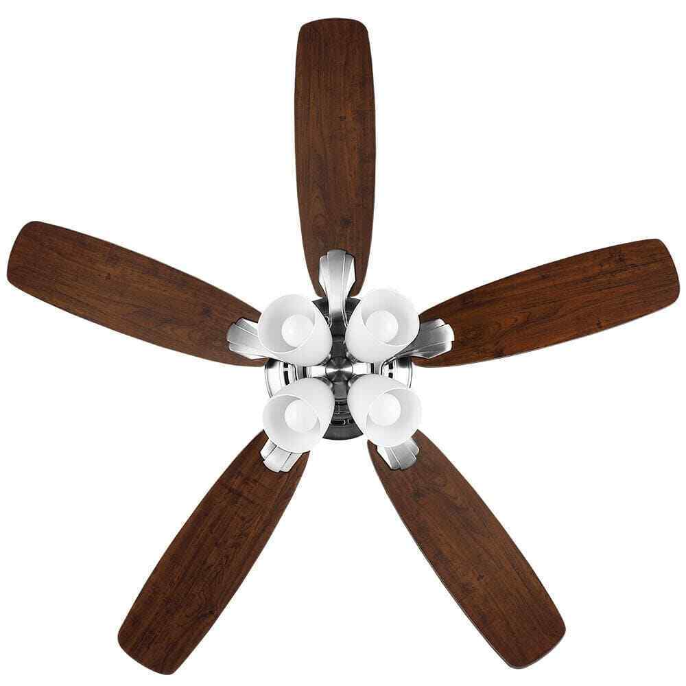 Hampton Bay Hollis 52 in. Indoor LED Brushed Nickel Dry Rated Ceiling Fan