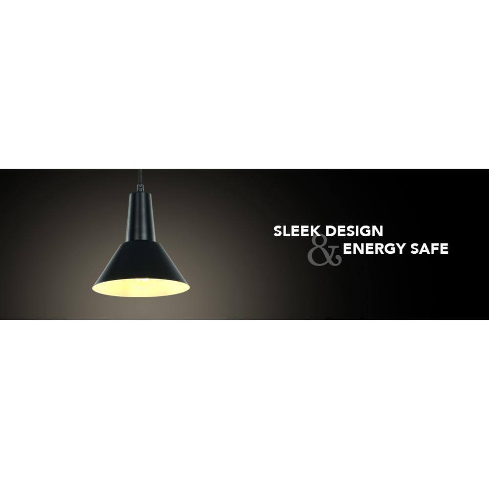 Ledpax Technology Danbury 1-Light Mini Kitchen Island Matte Black Pendant