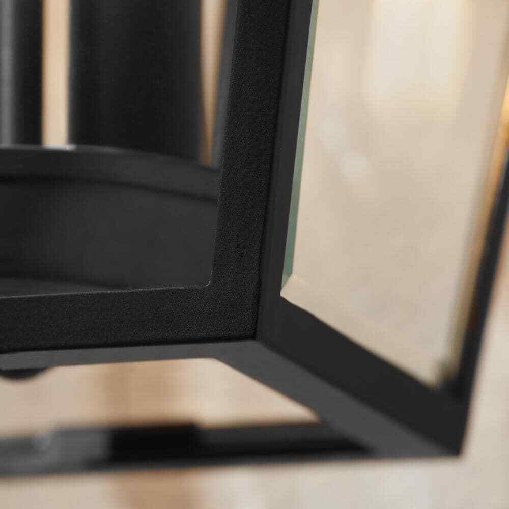 Glenneyre 20.25 in. Matte Black French Quarter Gas Style Outdoor Wall Lantern