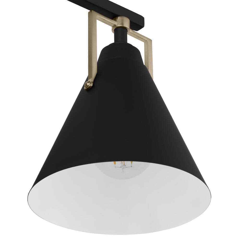 Home Decorators Insdale 2-Light Matte Black Modern Bathroom Vanity Light