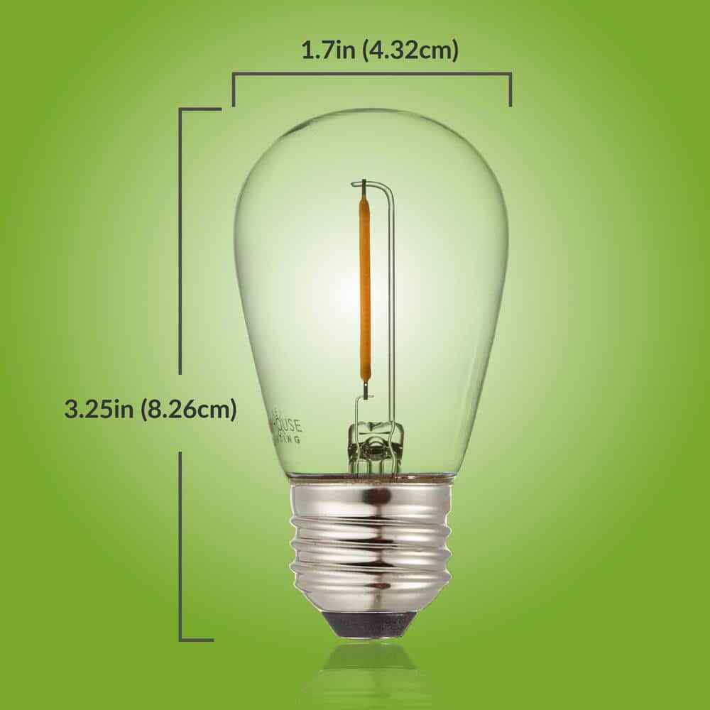 Newhouse Lighting S14 Shatter-Resistant String Light Edison LED Bulbs 30-Pack