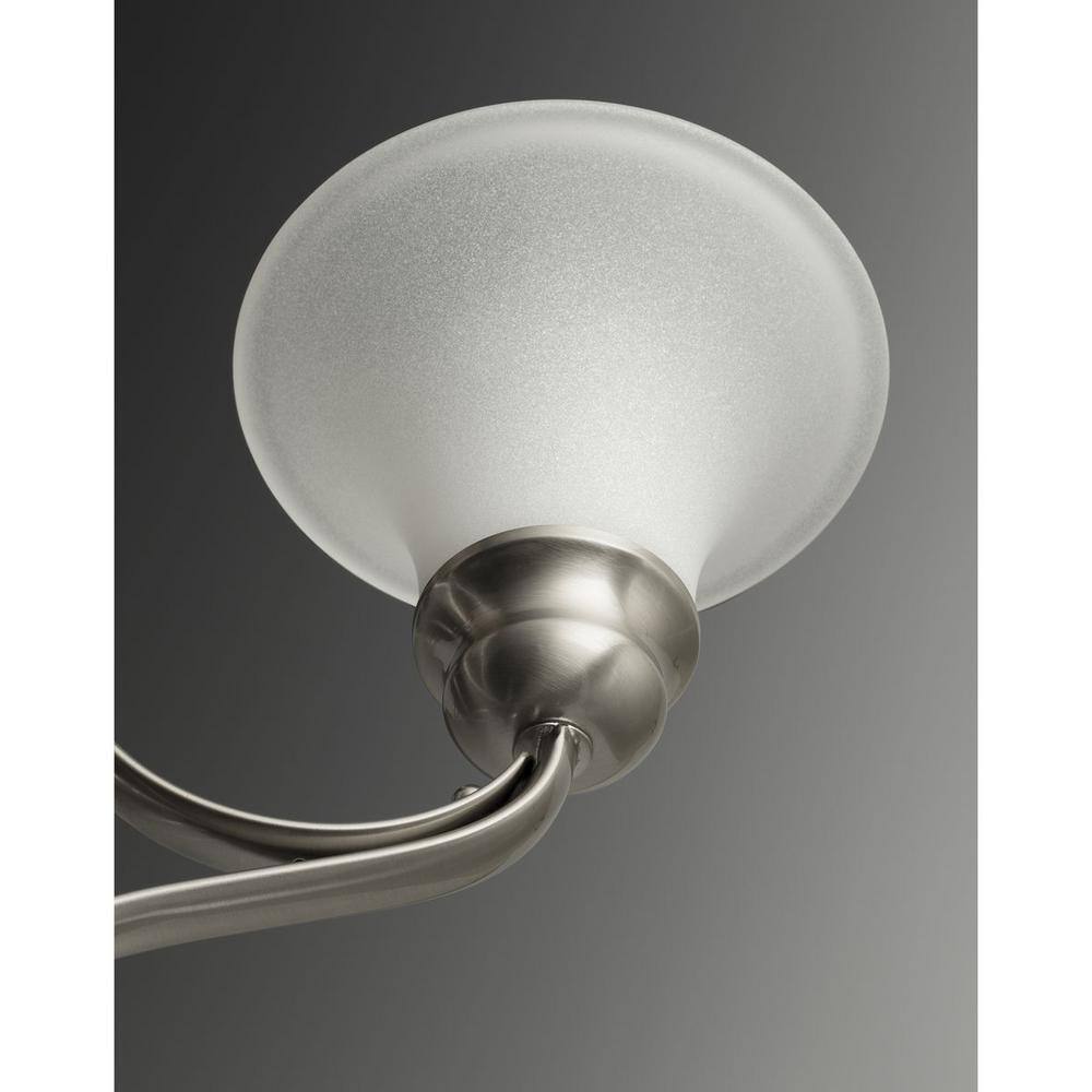 Progress Lighting Applause Brushed Mini Pendant with Etched Parchment Glass