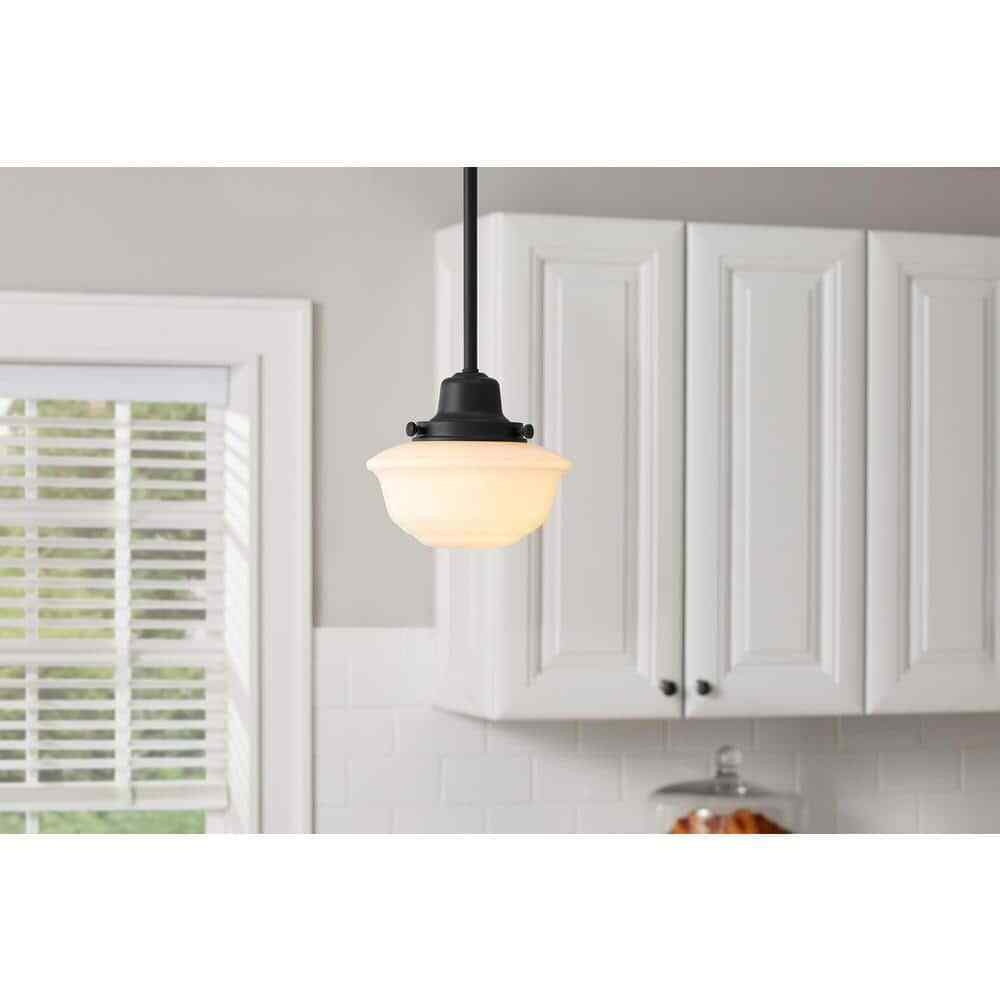 Hampton Bay Belvedere Park Bronze Mini-Pendant Farmhouse Hanging Light
