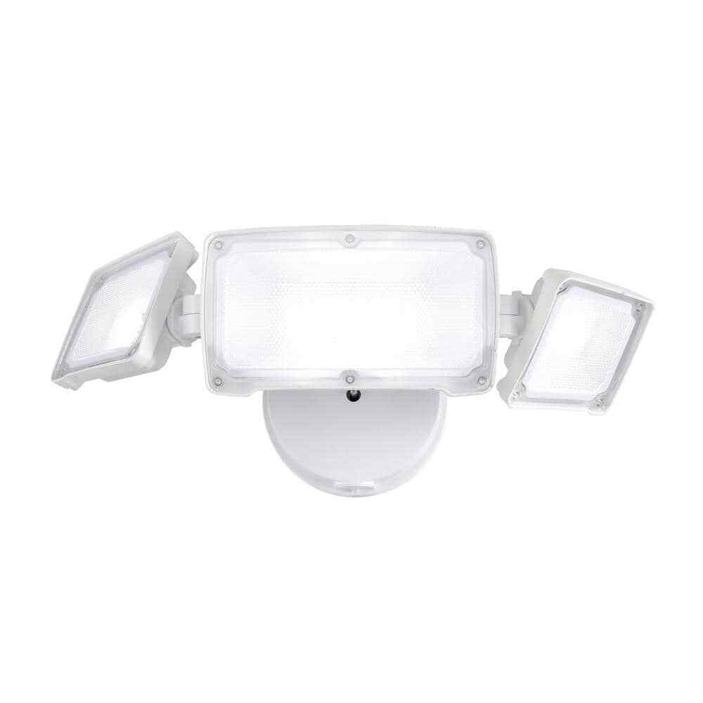 AWSENS White Outdoor LED Security Flood Light Wall or Eave Mount Flood Light