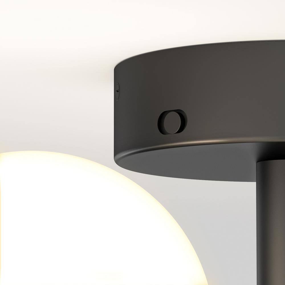 Artika Bloom 13 in 3-Light Black Selectable LED Modern Flush Mount Light Fixture