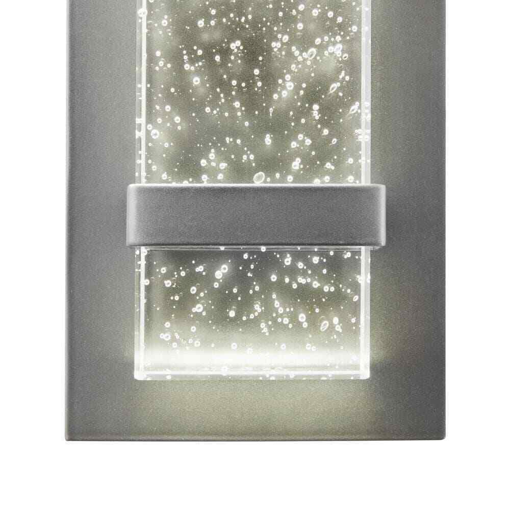 Hampton Bay Caroline Modern 1-Light Silver LED Outdoor Wall Lantern Sconce