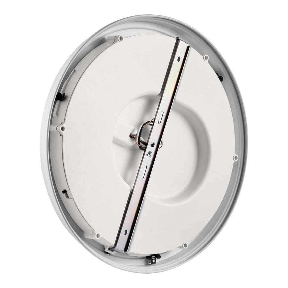 Commercial Electric 15 in. Matte White 5-CCT LED Round Flush Mount 2-Pack